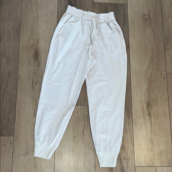 White Jogger Pants - Picture 1 of 7